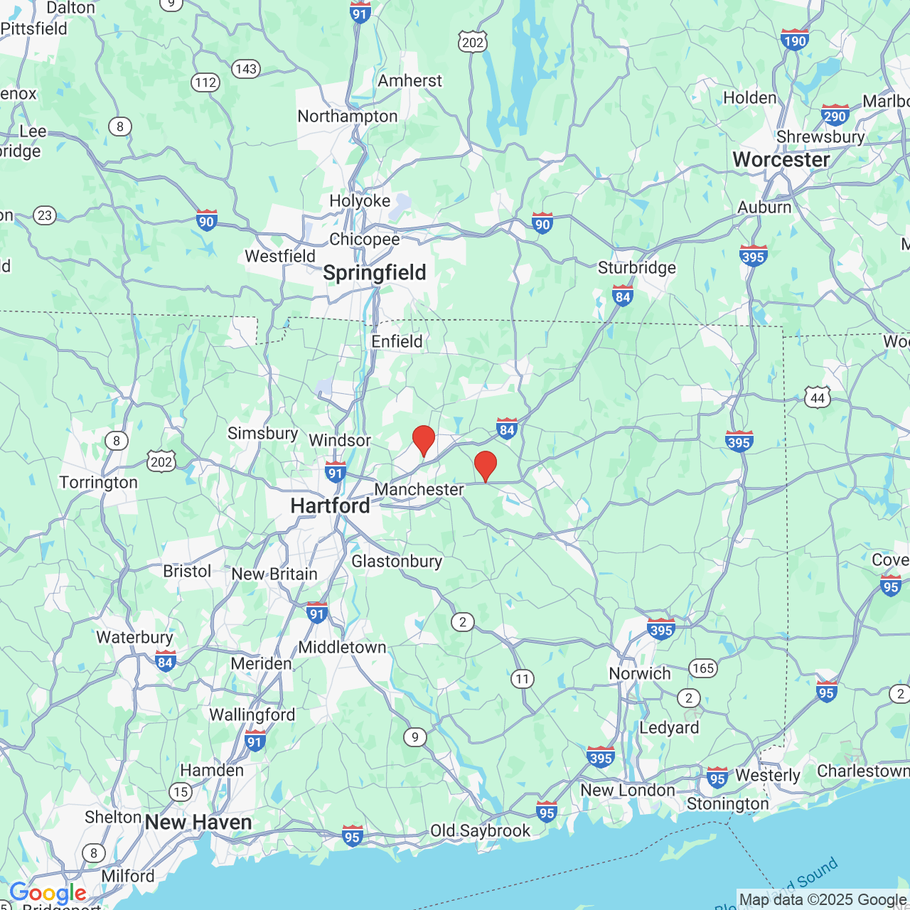 Google map image of our locations